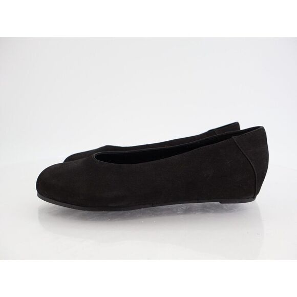 Eileen Fisher Women Una Hidden Wedge Ballet Flats Size 6.5 Black Suede Round Toe - Picture 4 of 8